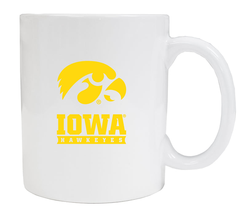 Iowa Hawkeyes White Ceramic NCAA Fan Mug (White)