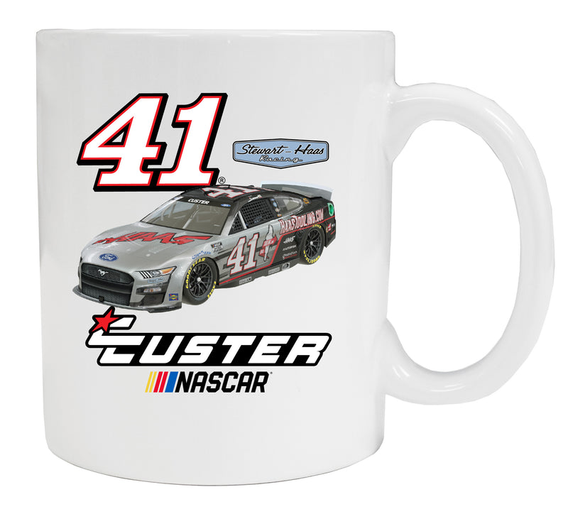 Nascar #41 Cole Custer Ceramic Mug Car New for 2022 (White).