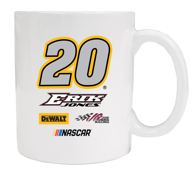 Erik Jones #20 Ceramic White Mug New for 2020 (White).