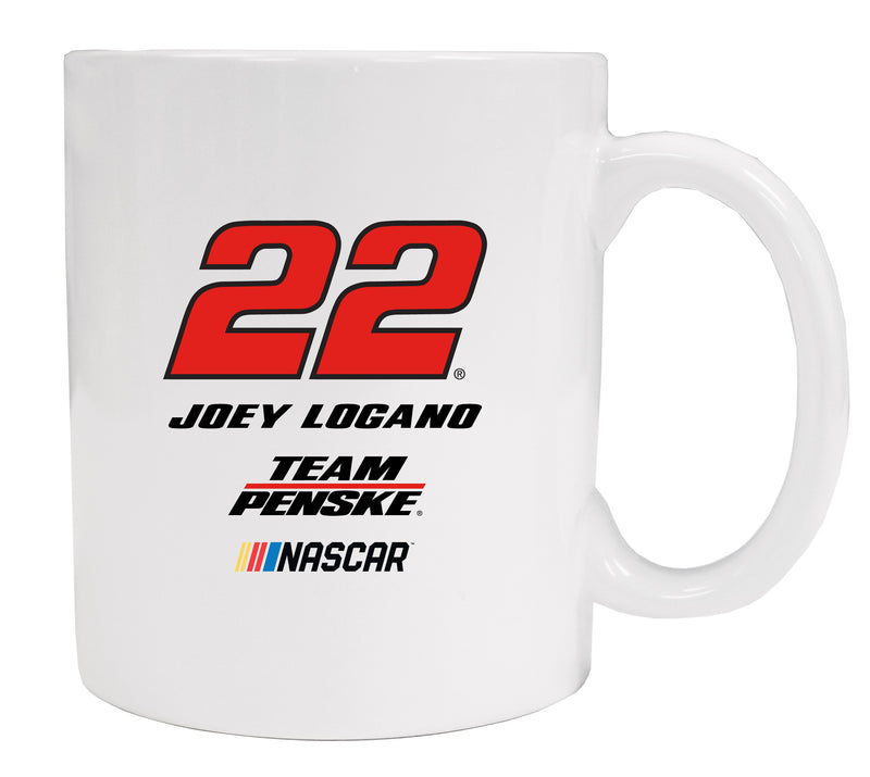 Joey Logano #22 Ceramic White Mug New for 2020 (White).