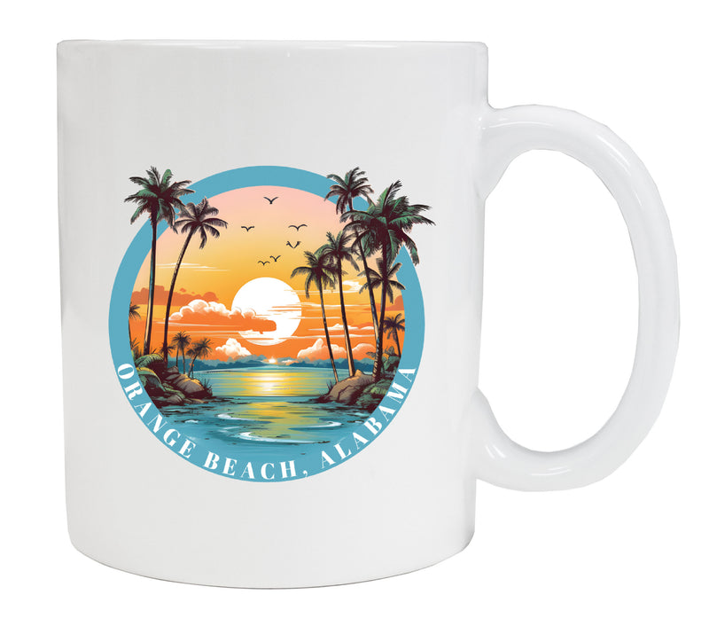 Orange Beach Alabama Souvenir 12 oz Ceramic Coffee Mug White
