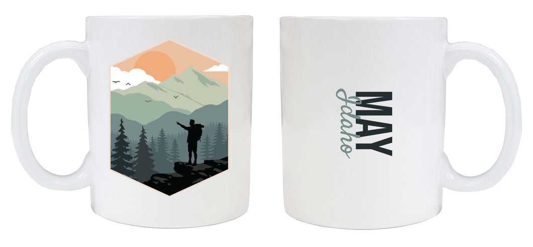 May Idaho Souvenir Hike Outdoors Design 8 oz Coffee Mug 2-Pack