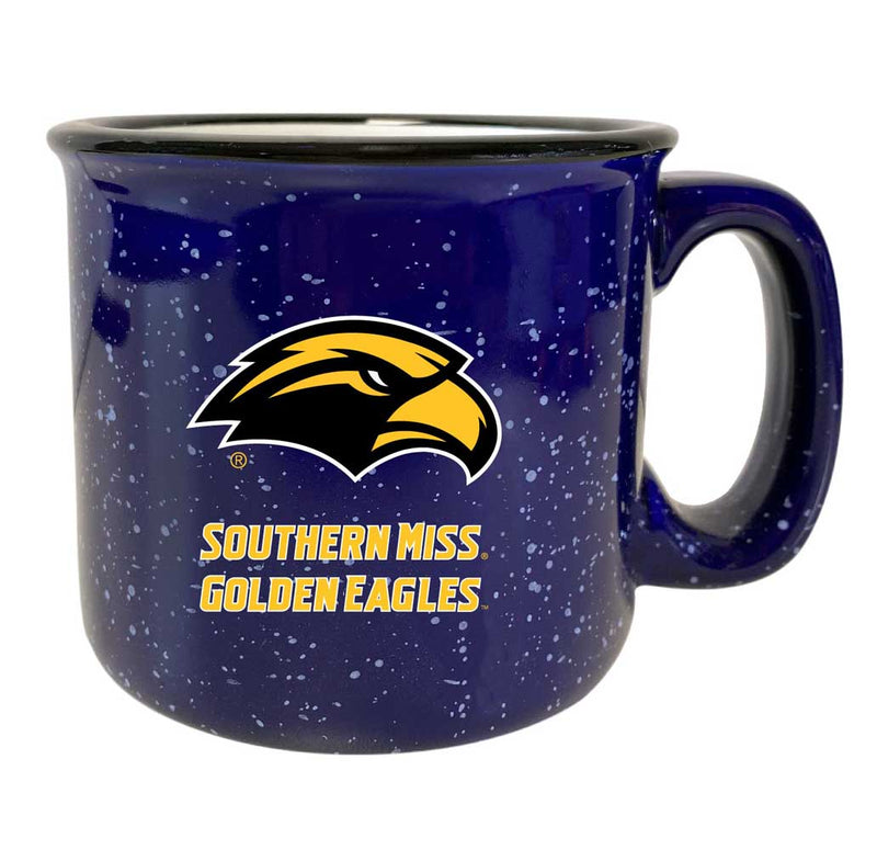 Southern Mississippi Golden Eagles Speckled Ceramic Camper Coffee Mug - Choose Your Color