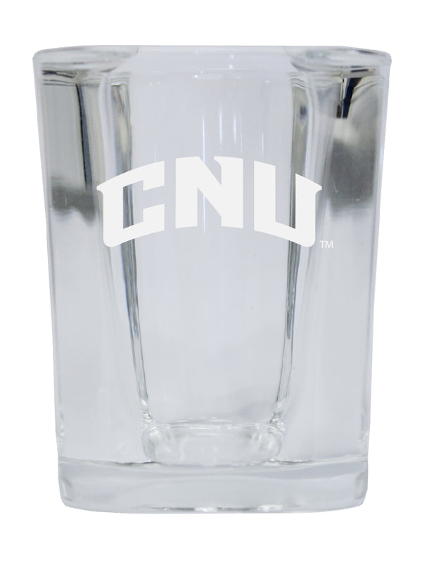 Christopher Newport Captains NCAA Collector's Edition 2oz Square Shot Glass - Laser Etched Logo