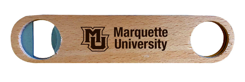 Marquette Golden Eagles NCAA Elegant Laser-Etched Wooden Bottle Opener - Collegiate Bar Accessory