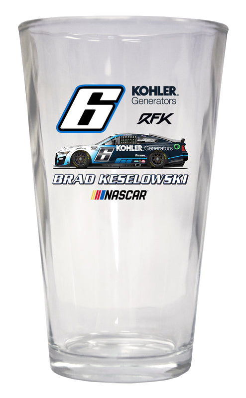 #6 Brad Keselowski Pint Glass