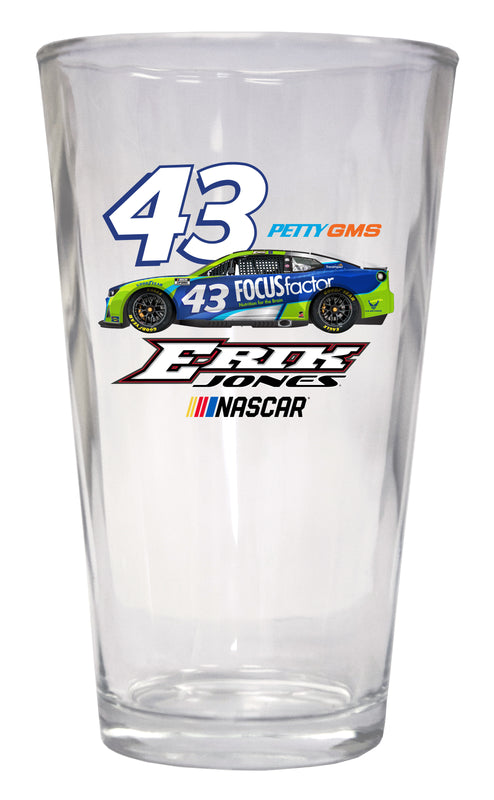 Nascar #43 Erik Jones Pint Glass New for 2022
