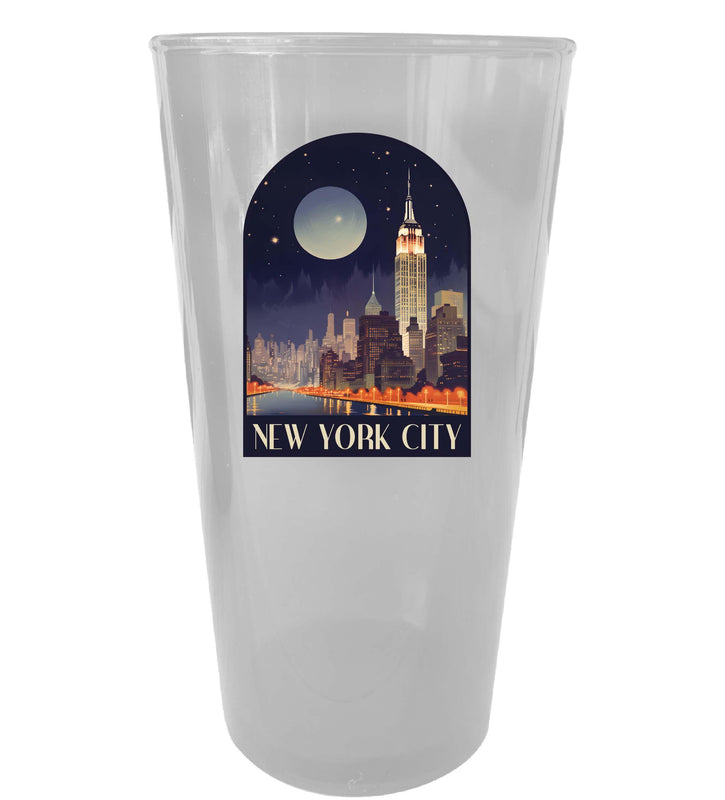 New York City C Souvenir Plastic 16 oz pint