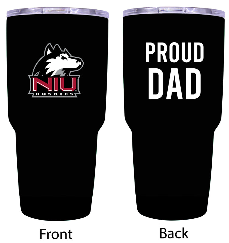 Northern Illinois Huskies Proud Dad 24 oz Insulated Stainless Steel Tumbler Black