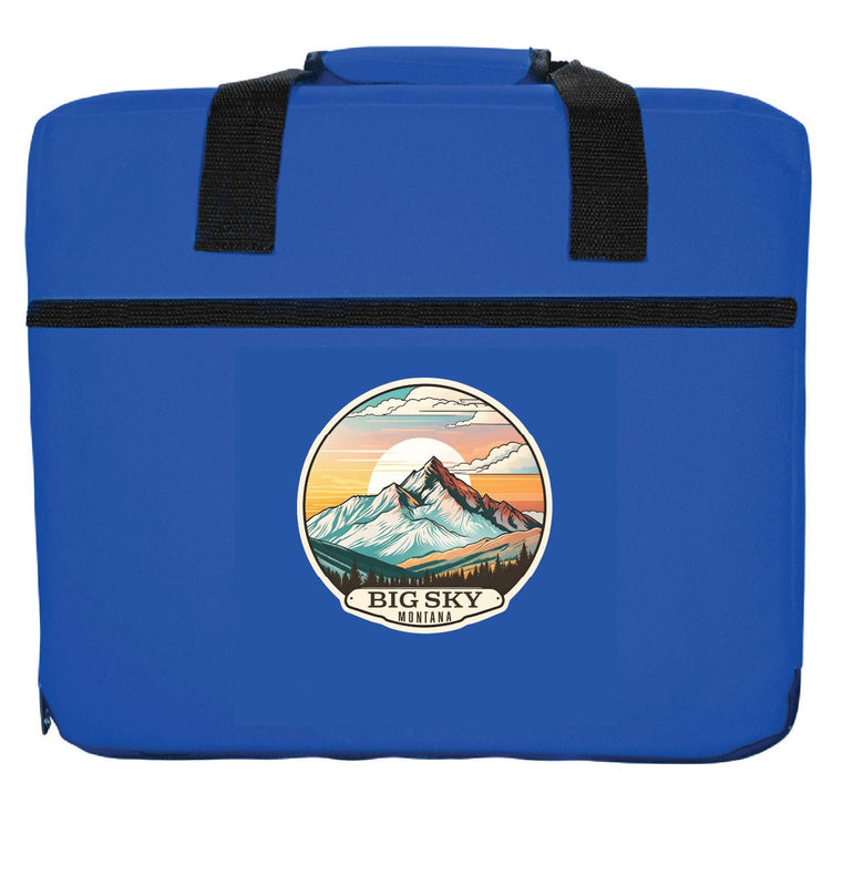 Big Sky Montana mountain Sunset Design Souvenir Destination Seat Cushion
