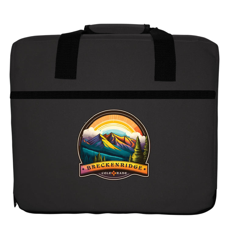 Breckenridge Colorado Design B Souvenir Destination Seat Cushion black