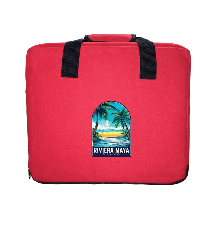 Riviera Maya Mexico Design B Souvenir Destination Seat Cushion