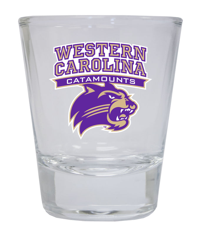 Western Carolina University NCAA Legacy Edition 2oz Round Base Shot Glass Clear 4-Pack