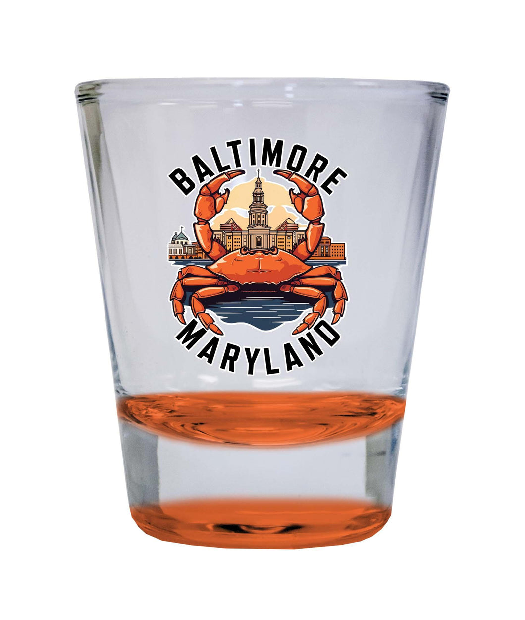 Baltimore Maryland D Souvenir 1.5 Ounce Shot Glass Round