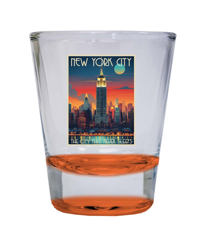 New York City B Souvenir 1.5 Ounce Shot Glass Round