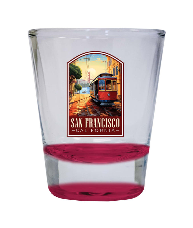 San Francisco California C Souvenir 1.5 Ounce Shot Glass Round