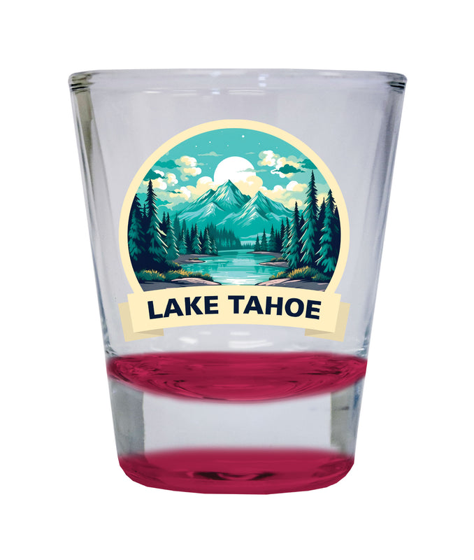 Lake Tahoe California Souvenir 1.5 Ounce Shot Glass Round
