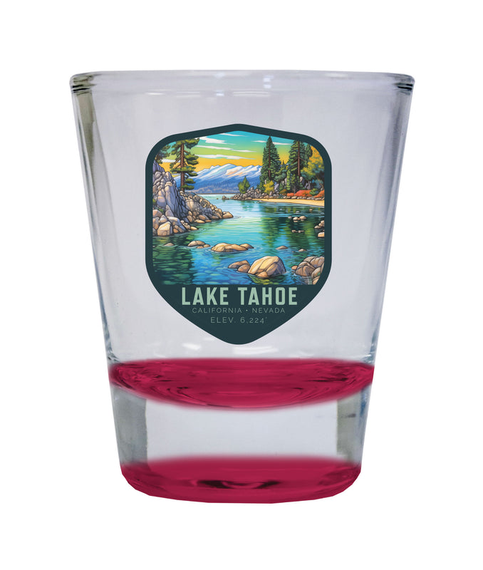 Lake Tahoe California Souvenir 1.5 Ounce Shot Glass Round