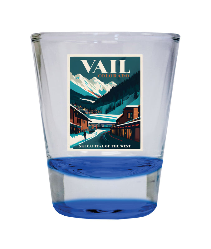 Vail Colorado Souvenir 1.5 Ounce Shot Glass Round