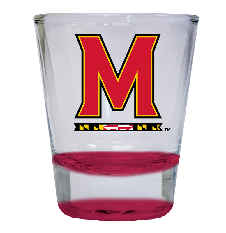 Maryland Terrapins NCAA Legacy Edition 2oz Round Base Shot Glass Red