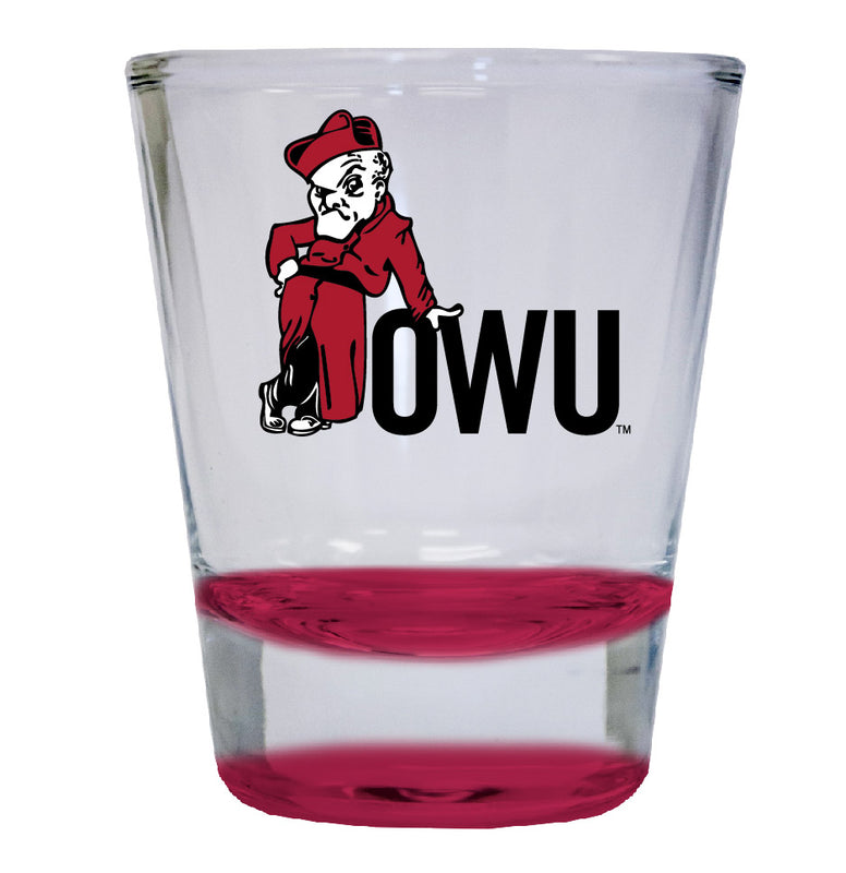 Ohio Wesleyan University NCAA Legacy Edition 2oz Round Base Shot Glass Red
