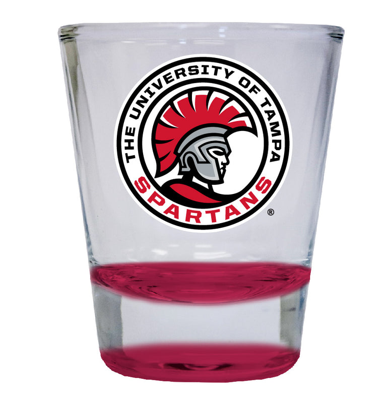 University of Tampa Spartans NCAA Legacy Edition 2oz Round Base Shot Glass Red
