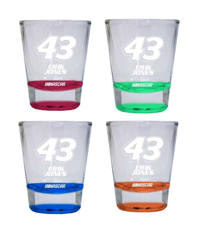 Nascar #43 Erik Jones Color Etched Shot Glasses New For 2022