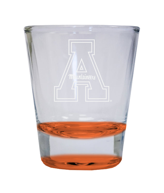 NCAA Appalachian State Collector's 2oz Laser-Engraved Spirit Shot Glass Orange