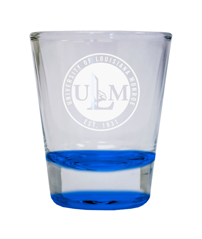 NCAA University of Louisiana Monroe Collector's 2oz Laser-Engraved Spirit Shot Glass Blue