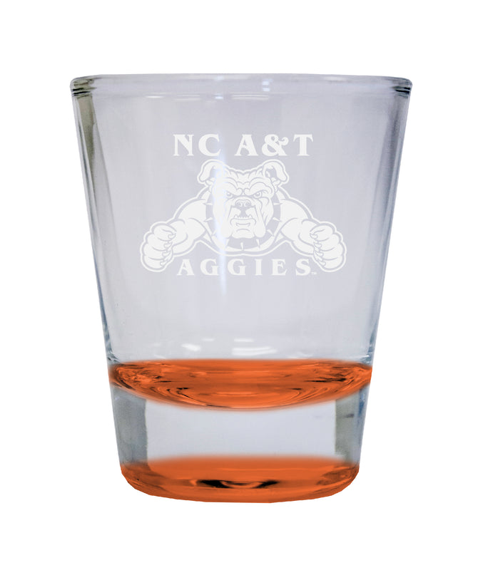 NCAA North Carolina A&T State Aggies Collector's 2oz Laser-Engraved Spirit Shot Glass Orange