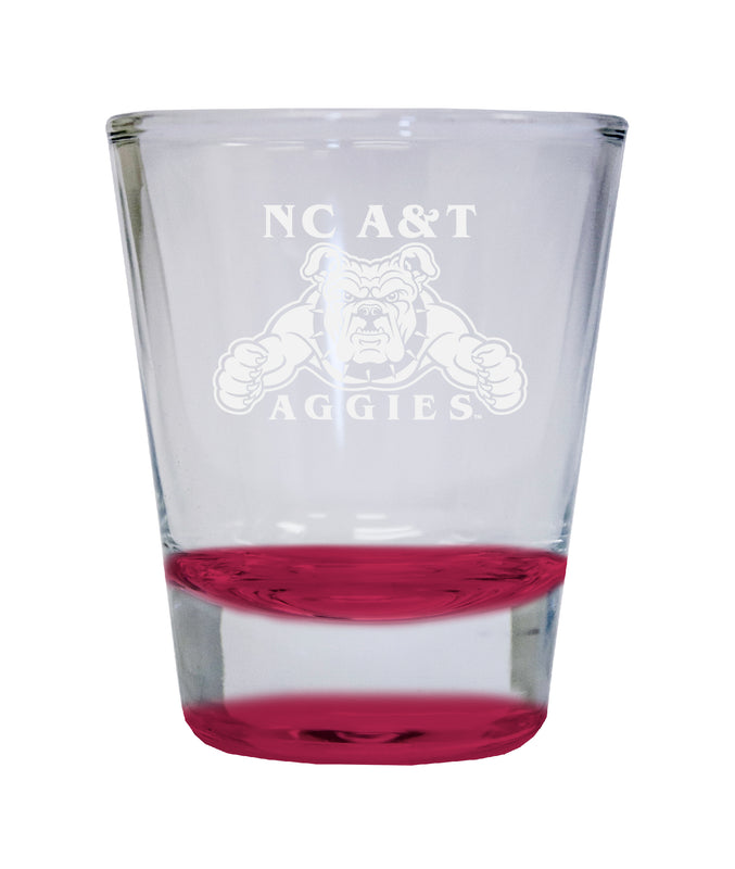 NCAA North Carolina A&T State Aggies Collector's 2oz Laser-Engraved Spirit Shot Glass Red