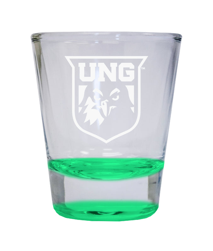 NCAA North Georgia Nighhawks Collector's 2oz Laser-Engraved Spirit Shot Glass Green