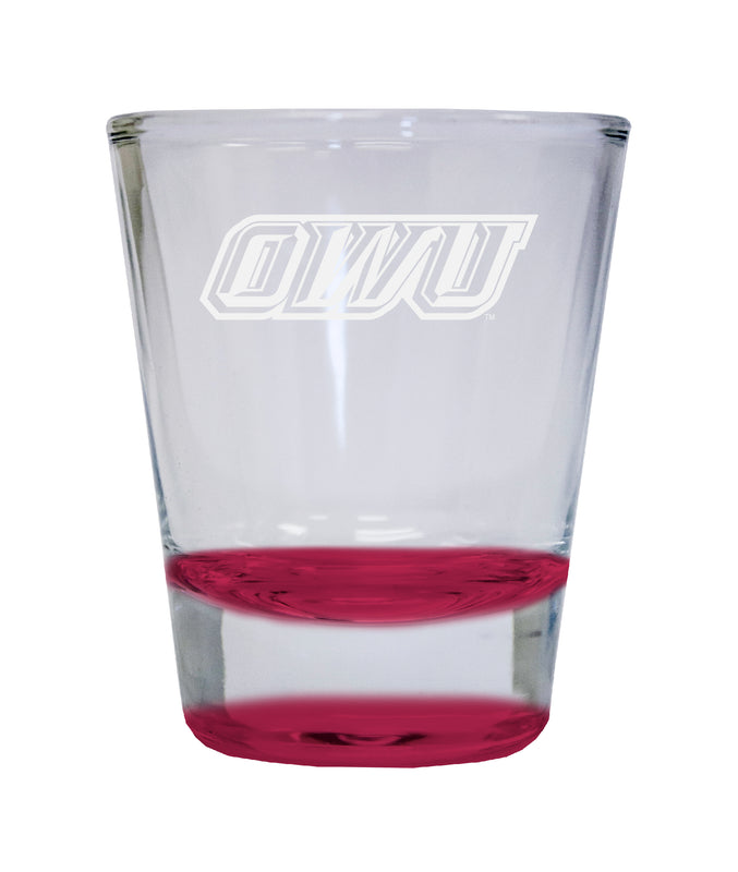 NCAA Ohio Wesleyan University Collector's 2oz Laser-Engraved Spirit Shot Glass Red