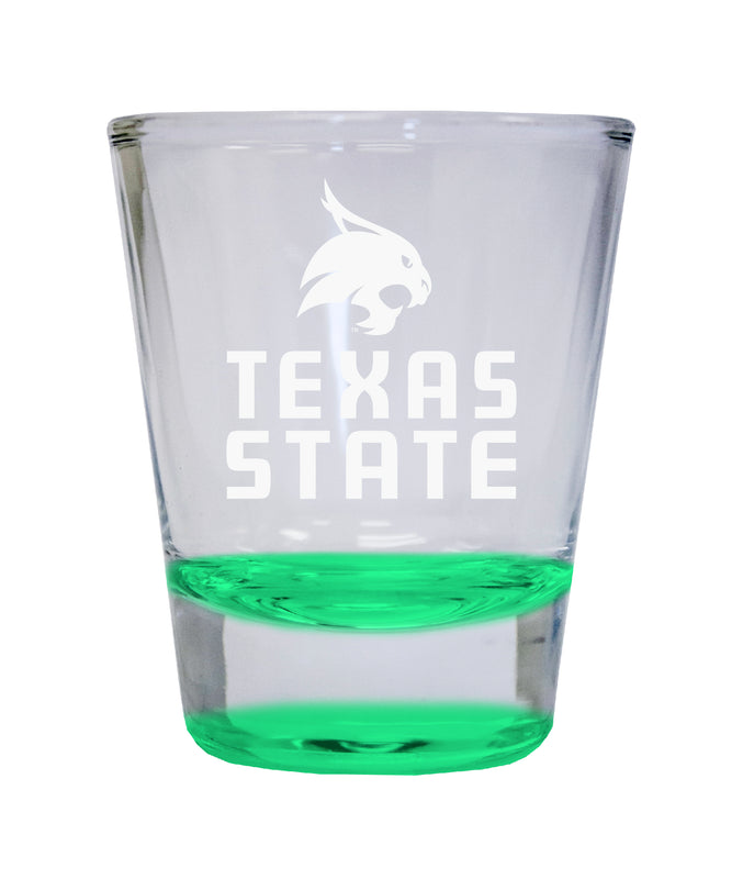NCAA Texas State Bobcats Collector's 2oz Laser-Engraved Spirit Shot Glass Green