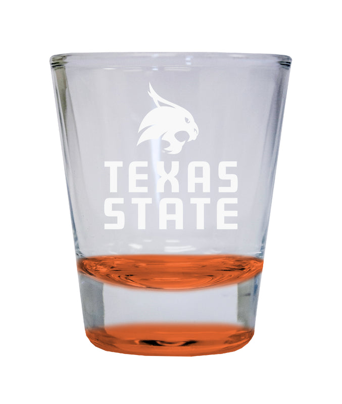 NCAA Texas State Bobcats Collector's 2oz Laser-Engraved Spirit Shot Glass Orange