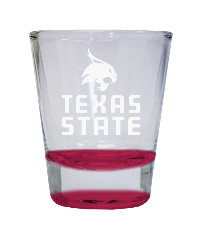 NCAA Texas State Bobcats Collector's 2oz Laser-Engraved Spirit Shot Glass Red