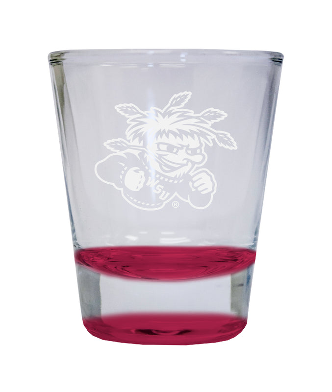 NCAA Wichita State Shockers Collector's 2oz Laser-Engraved Spirit Shot Glass Red