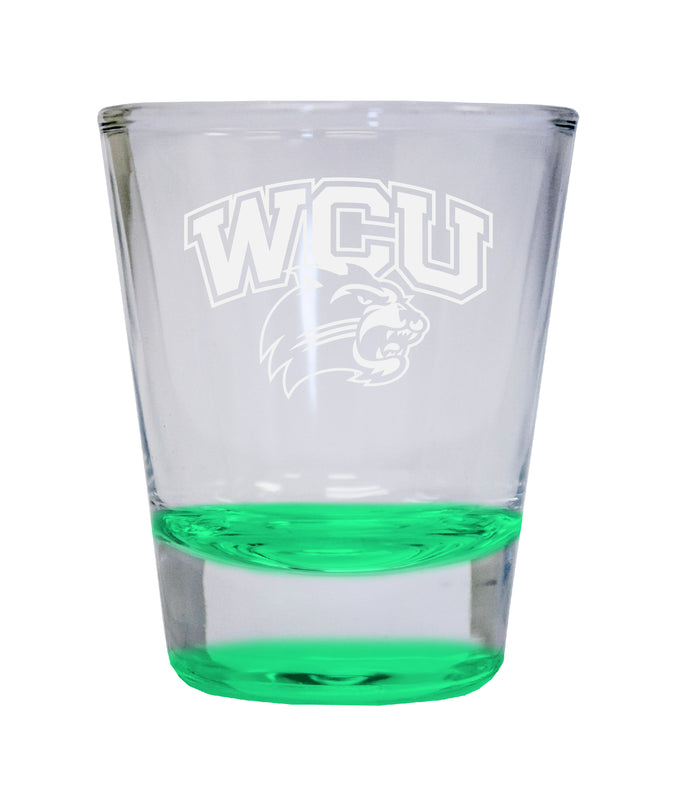 NCAA Western Carolina University Collector's 2oz Laser-Engraved Spirit Shot Glass Green