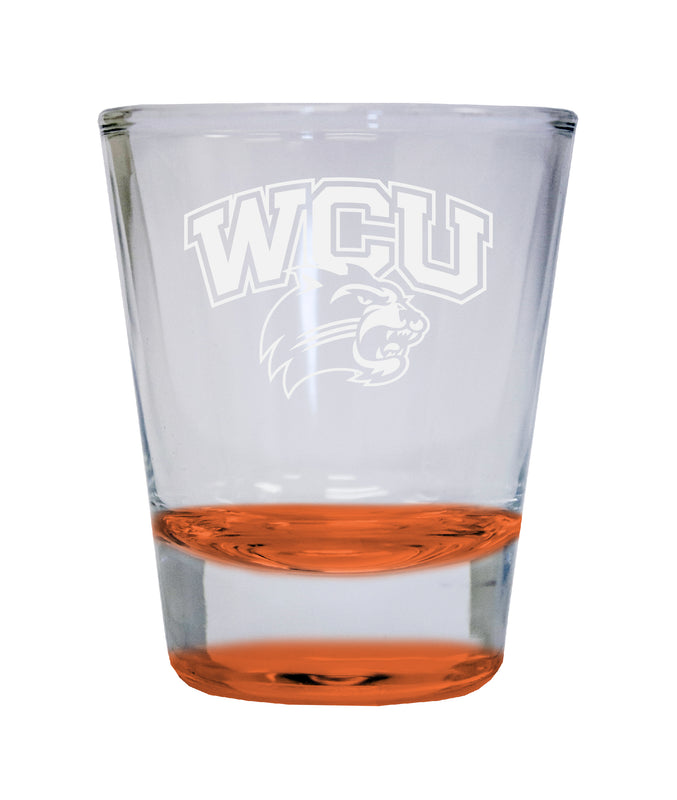 NCAA Western Carolina University Collector's 2oz Laser-Engraved Spirit Shot Glass Orange