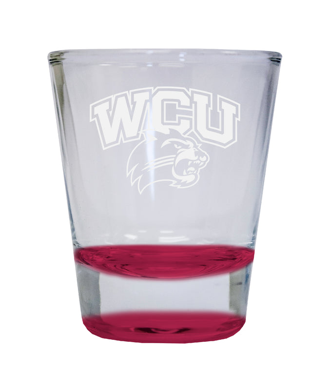 NCAA Western Carolina University Collector's 2oz Laser-Engraved Spirit Shot Glass Red