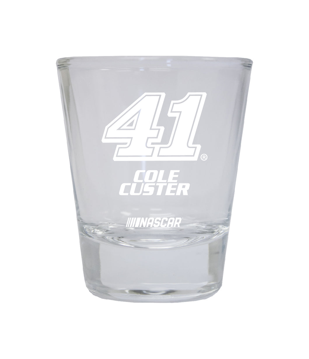 Cole Custer #41 Nascar Etched Round Shot Glass New for 2022