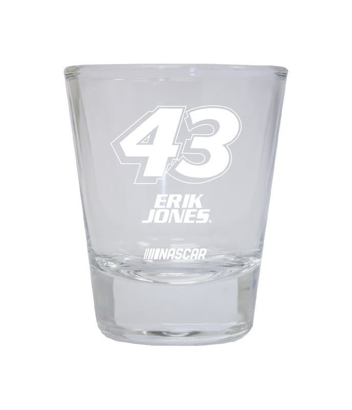 Erik Jones #43 Nascar Etched Round Shot Glass New for 2022