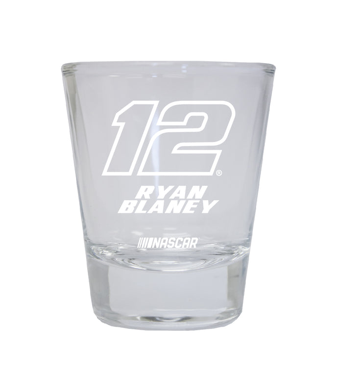 Ryan Blaney #12 Nascar Etched Round Shot Glass New for 2022