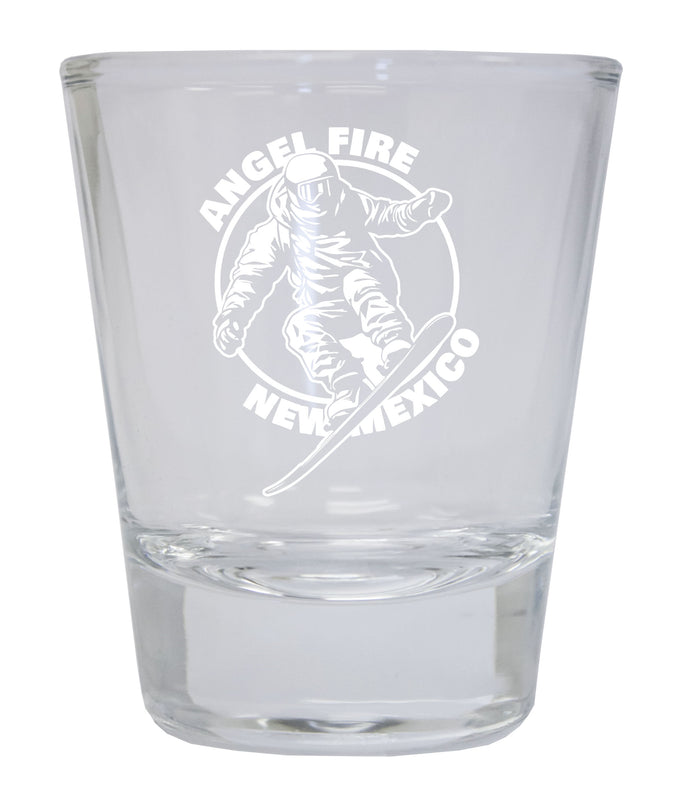 Angel Fire New Mexico Souvenir 1.5 Ounce Engraved Shot Glass Round