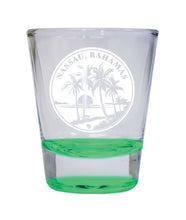 Load image into Gallery viewer, Nassau the Bahamas Souvenir 1.5 Ounce Engraved Shot Glass Round
