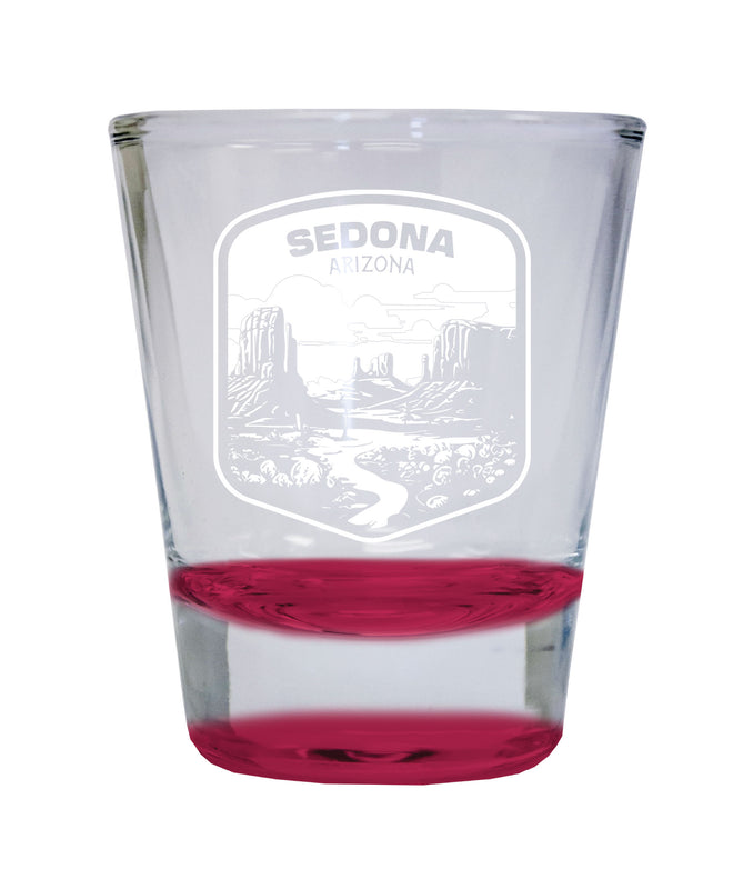 Sedona Arizona Souvenir 1.5 Ounce Engraved Shot Glass Round