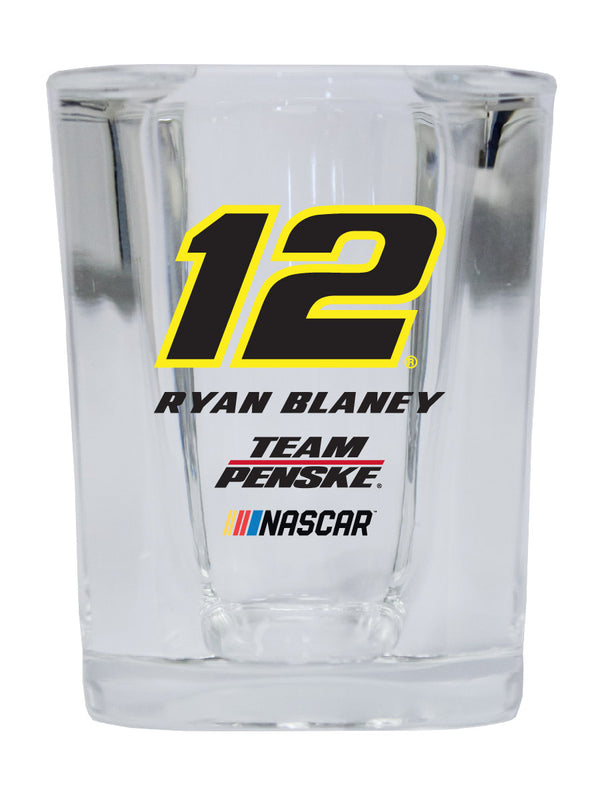 R and R Imports Officially Licensed NASCAR Ryan Blaney #12 Shot Glass Square New for 2020