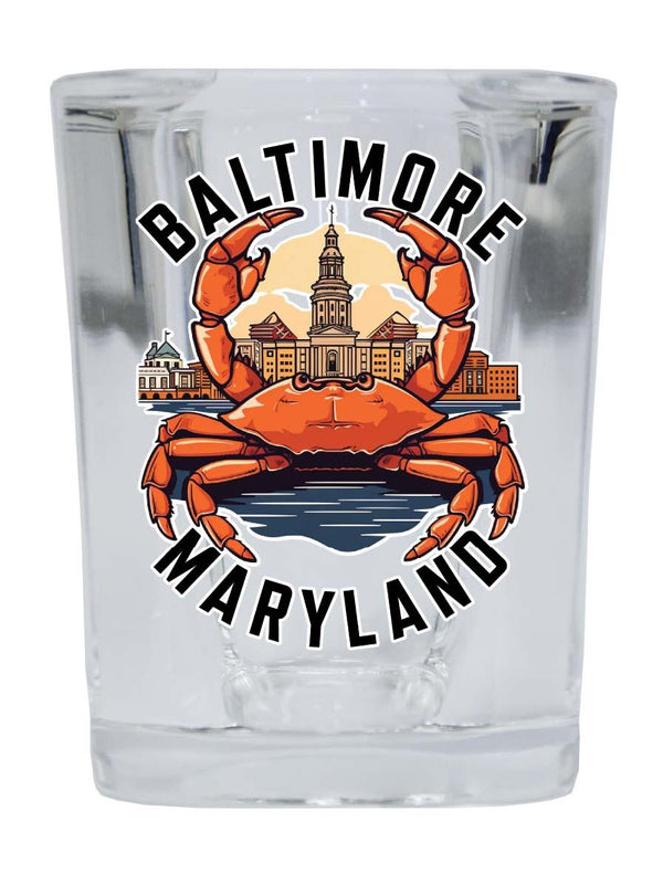 Baltimore Maryland D Souvenir 2.5 Ounce Shot Glass Square