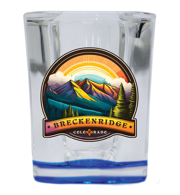 Breckenridge Colorado Design B Souvenir 2.5 Ounce Shot Glass Square