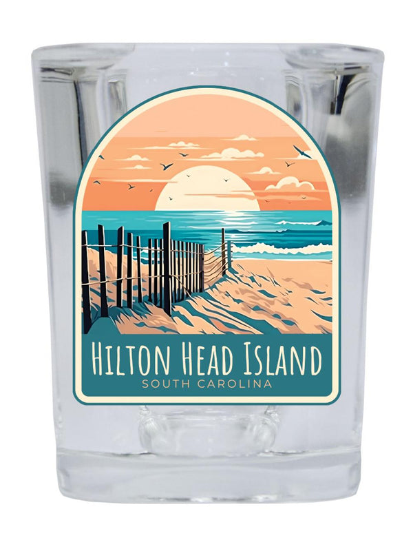 Hilton Head Island Souvenir 2.5 Ounce Shot Glass Square